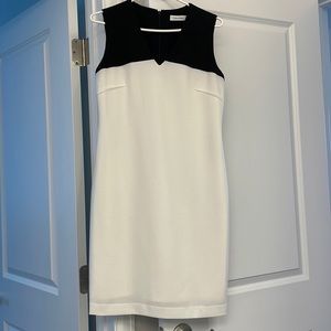 Woman’s black and white Calvin Klein work dress. Size 4. New. No tags.